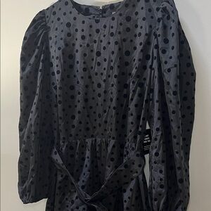 Express Black Polka Dot Dress
